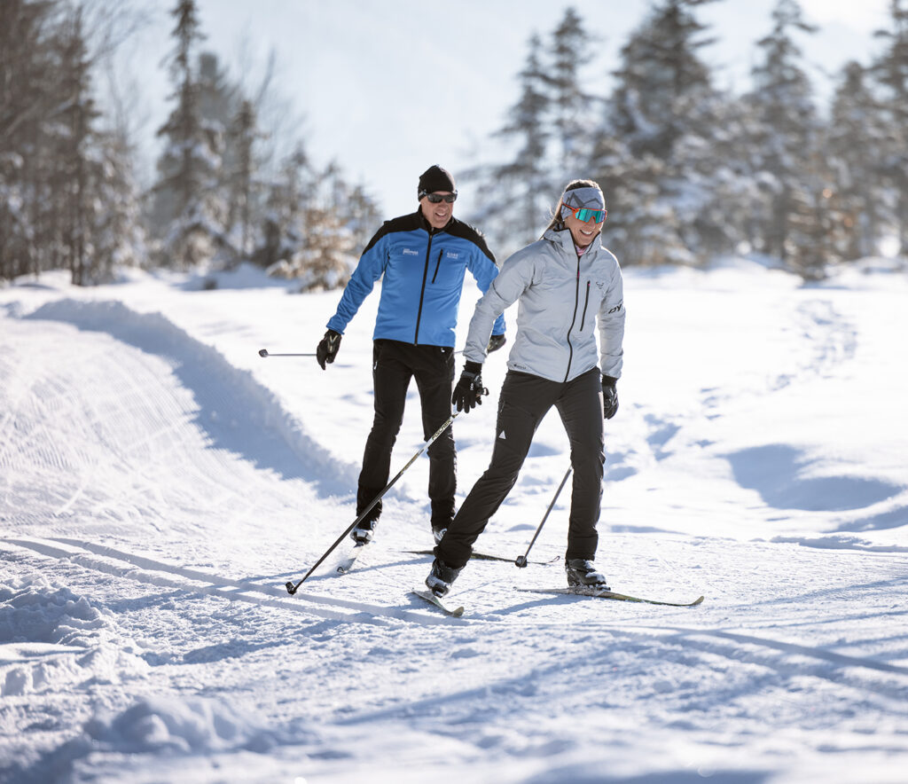 Langlaufen / Scating auf der Hochmoorloipe am Waasenmoos in Mittersill / Pass Thurn.
